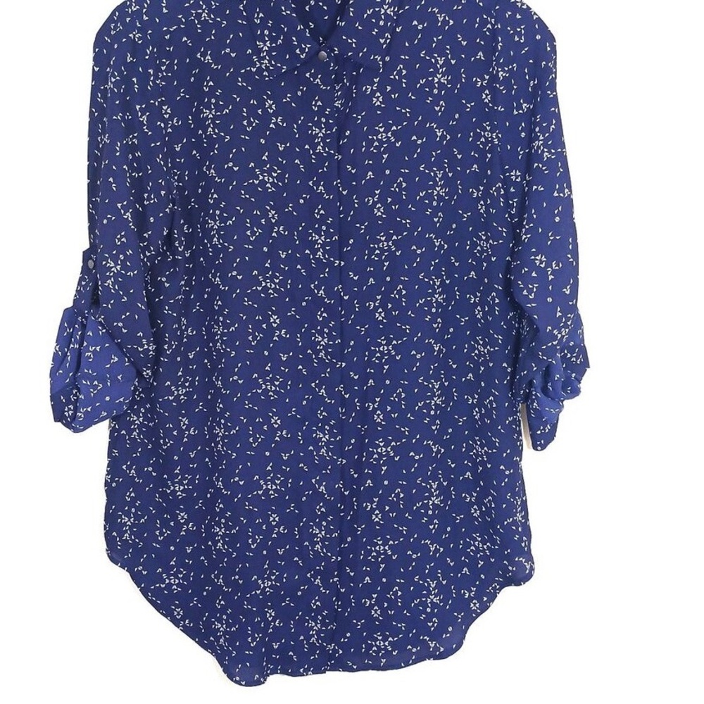 Elegant Navy Blue Button Down Shirt